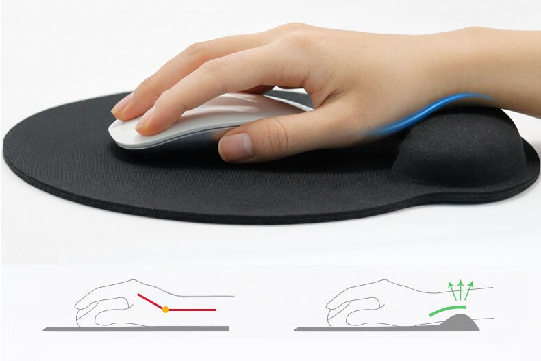 RAKOON Wrist Rest Mouse Pad Memory Foam Superfine Fibre Wrist Rest Pad Ergonomic Mousepad for Typist Office Gaming PC Laptop