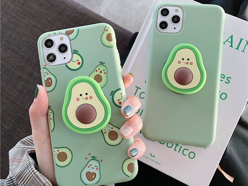3D Luxury cute cartoon fruit avocado Soft silicone phone case for iphone X XR XS 11 Pro Max 6S 7 8 plus Holder cover gift coque 3D Luxury cute cartoon fruit avocado Soft silicone phone case for iphone X XR XS 11 Pro Max 6S 7 8 plus Holder cover gift coque