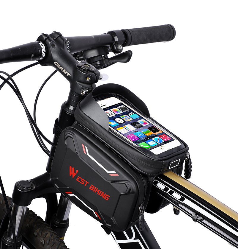WEST BIKING Bicycle Bags Front Frame High-quality MTB Bike Bag Cycling Accessories Waterproof Screen Touch Top Tube Phone Bag WEST BIKING Bicycle Bags Front Frame High-quality MTB Bike Bag Cycling Accessories Waterproof Screen Touch Top Tube Phone Bag