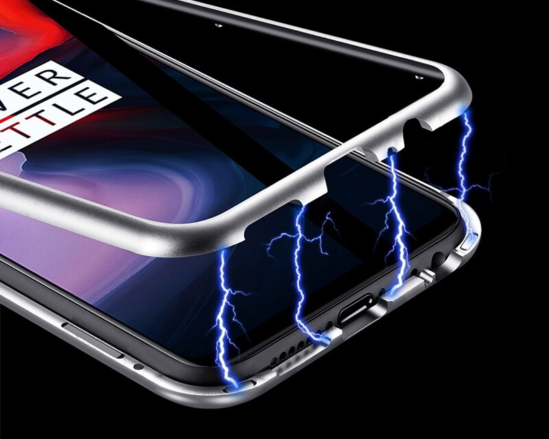 Metal Magnetic Adsorption Glass Case For Oneplus 7T 7 Pro 6 6T 5T One plus Phone Case Magnet Protective Cover Capa Coque