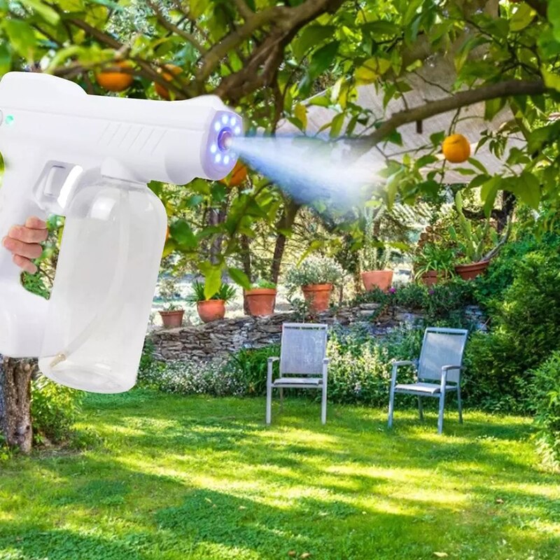 800 ML Wireless Electric Sanitizer Sprayer Disinfects Blue Light Nano Steam Spray Gun Sterilizing Nano Spray Gun For Home Office 800 ML Wireless Electric Sanitizer Sprayer Disinfects Blue Light Nano Steam Spray Gun Sterilizing Nano Spray Gun For Home Office