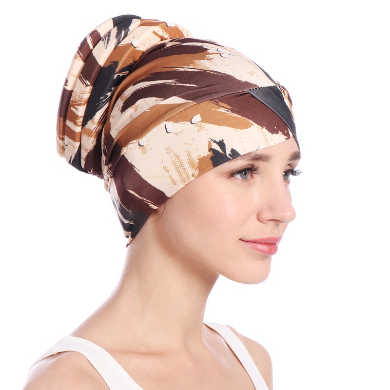 Print Soft Sponge Tail Women Muslimf Hijab Hats Underscarf Turban Cap Wrapped Head Muslim Hijab Scarf Hat Headwrap Scarf Print Soft Sponge Tail Women Muslimf Hijab Hats Underscarf Turban Cap Wrapped Head Muslim Hijab Scarf Hat Headwrap Scarf