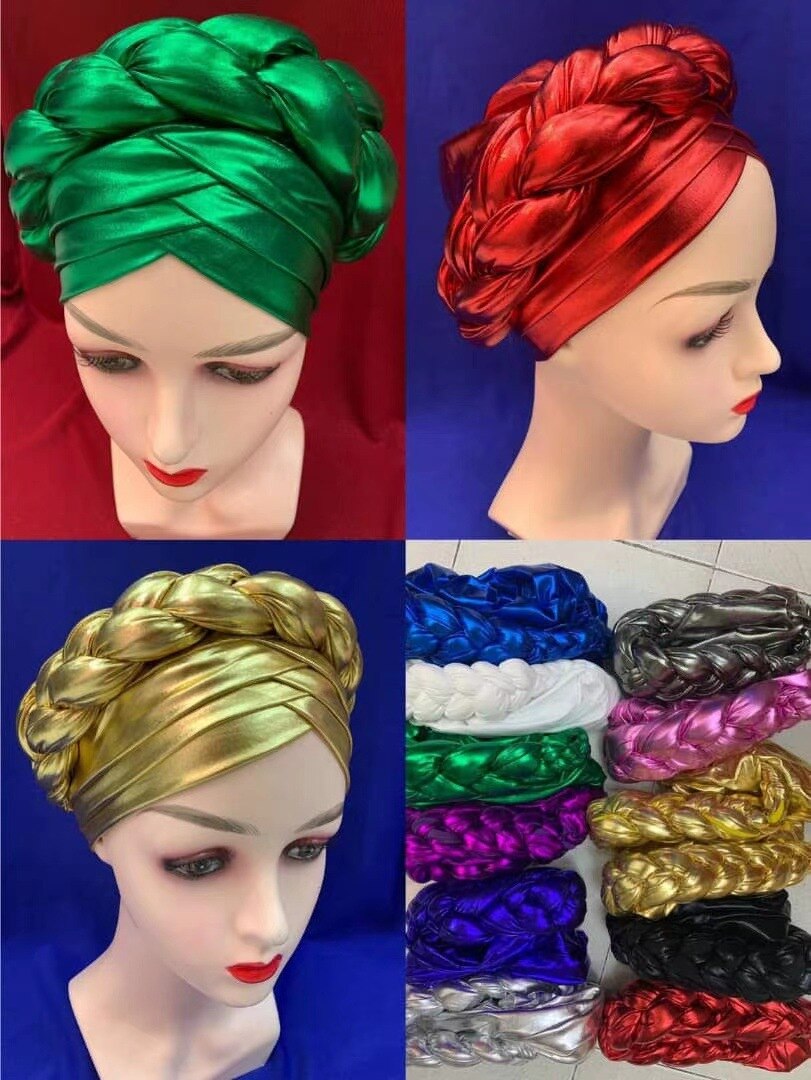 2020 african braid turbans for Women auto gele headties nigerian female turban caps cross ready to wear head wraps bonnet 2020 african braid turbans for Women auto gele headties nigerian female turban caps cross ready to wear head wraps bonnet