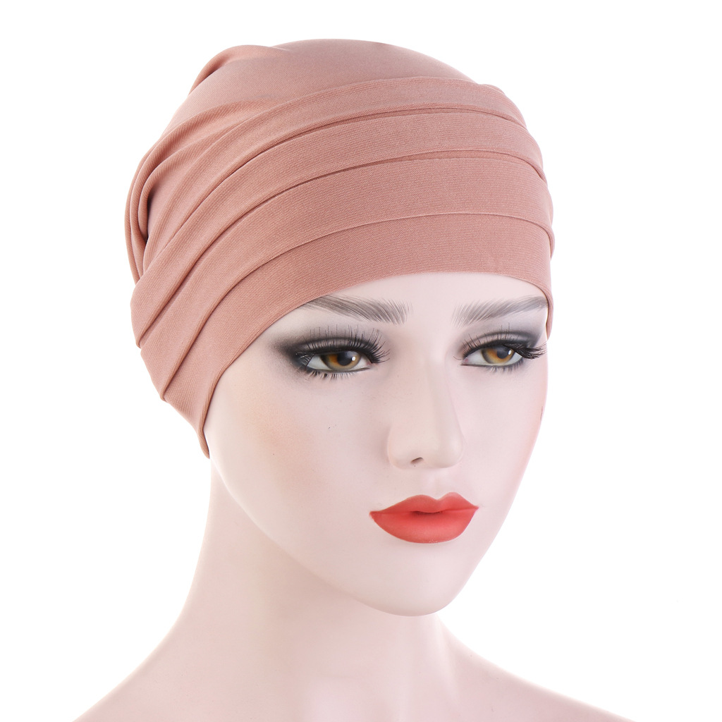 New Muslim Women Cross Silk Sleep Chemo Hat Beanie Turban Hat Scarf Cancer Chemo Beanie Cap Hijab Headwear Head Wrap Hair Access