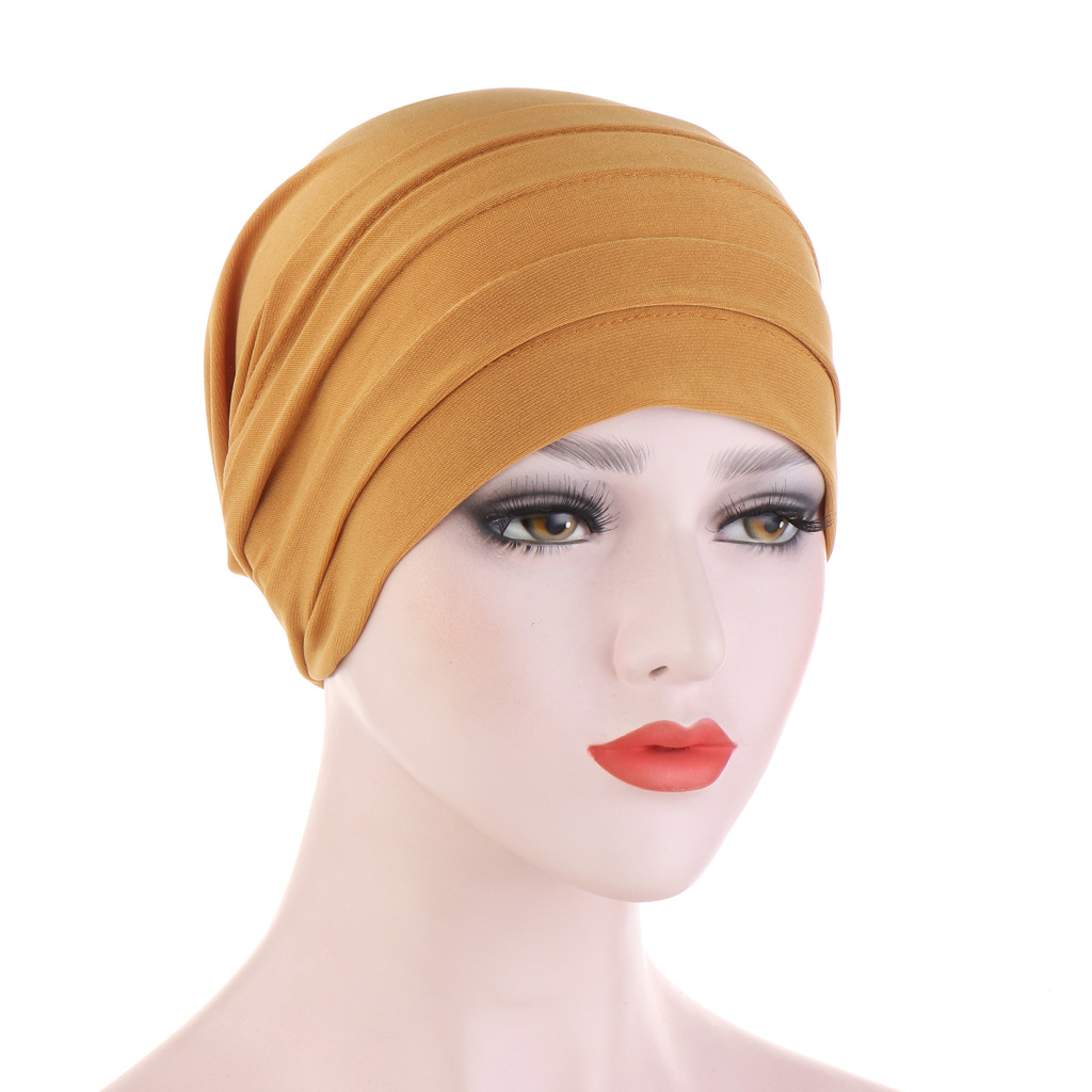 New Muslim Women Cross Silk Sleep Chemo Hat Beanie Turban Hat Scarf Cancer Chemo Beanie Cap Hijab Headwear Head Wrap Hair Access