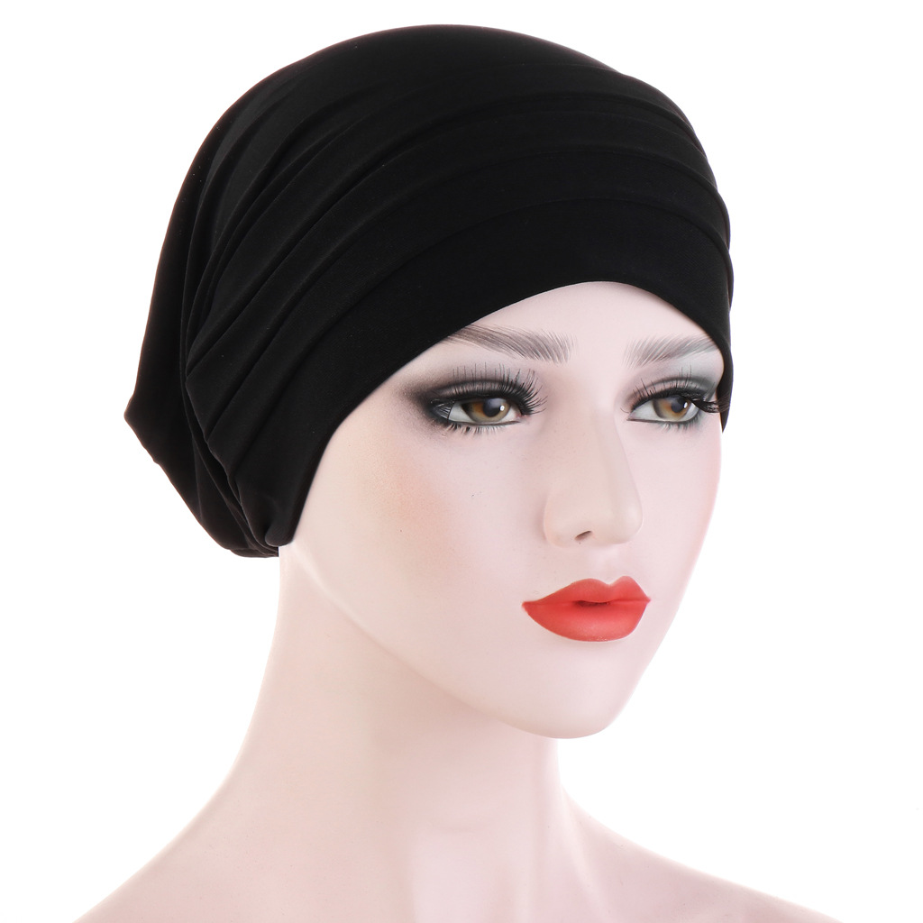 New Muslim Women Cross Silk Sleep Chemo Hat Beanie Turban Hat Scarf Cancer Chemo Beanie Cap Hijab Headwear Head Wrap Hair Access