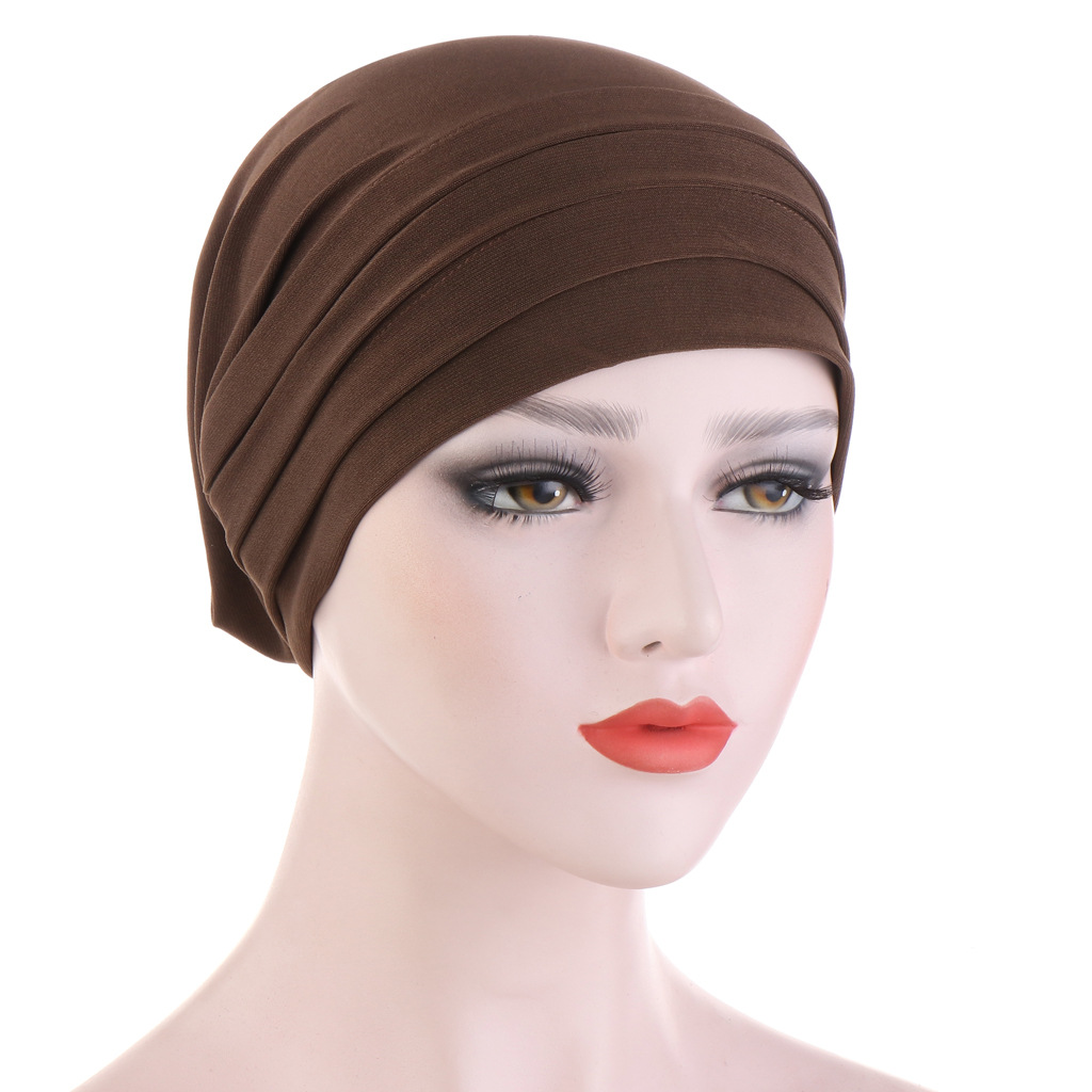 New Muslim Women Cross Silk Sleep Chemo Hat Beanie Turban Hat Scarf Cancer Chemo Beanie Cap Hijab Headwear Head Wrap Hair Access