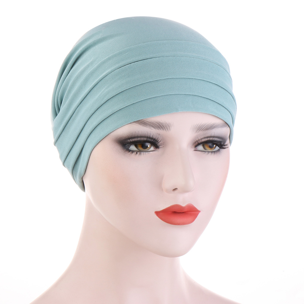 New Muslim Women Cross Silk Sleep Chemo Hat Beanie Turban Hat Scarf Cancer Chemo Beanie Cap Hijab Headwear Head Wrap Hair Access