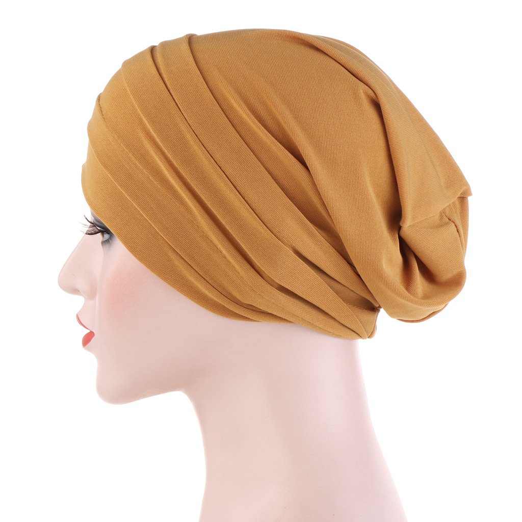 New Muslim Women Cross Silk Sleep Chemo Hat Beanie Turban Hat Scarf Cancer Chemo Beanie Cap Hijab Headwear Head Wrap Hair Access