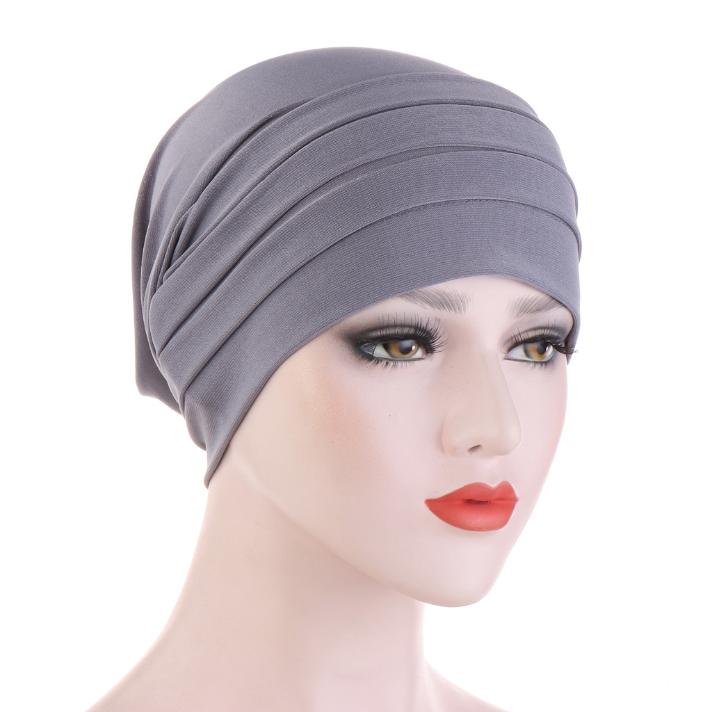 New Muslim Women Cross Silk Sleep Chemo Hat Beanie Turban Hat Scarf Cancer Chemo Beanie Cap Hijab Headwear Head Wrap Hair Access