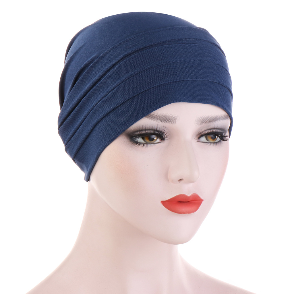 New Muslim Women Cross Silk Sleep Chemo Hat Beanie Turban Hat Scarf Cancer Chemo Beanie Cap Hijab Headwear Head Wrap Hair Access