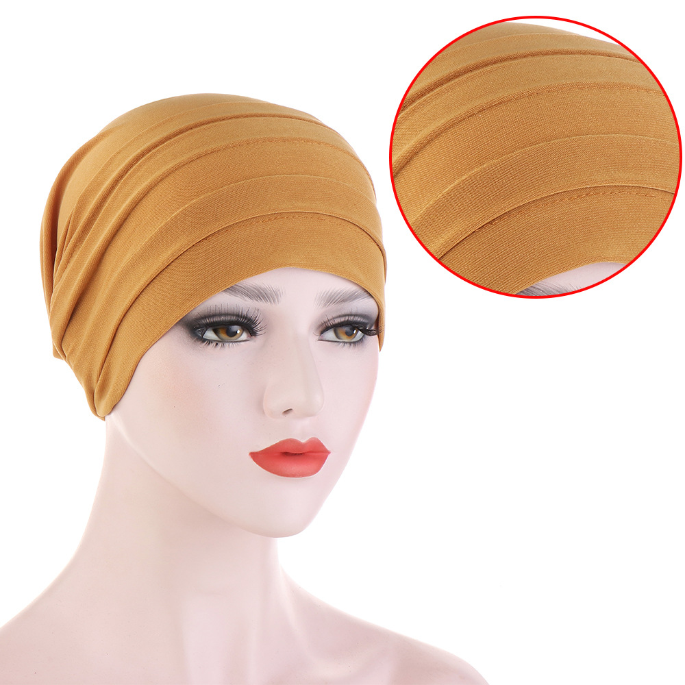 New Muslim Women Cross Silk Sleep Chemo Hat Beanie Turban Hat Scarf Cancer Chemo Beanie Cap Hijab Headwear Head Wrap Hair Access