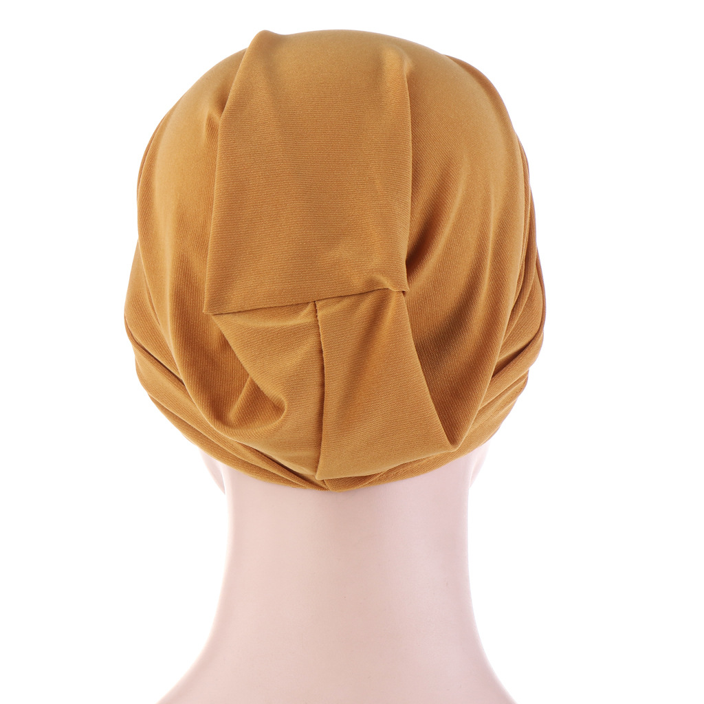 New Muslim Women Cross Silk Sleep Chemo Hat Beanie Turban Hat Scarf Cancer Chemo Beanie Cap Hijab Headwear Head Wrap Hair Access