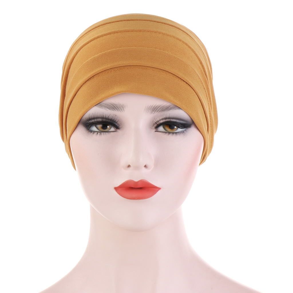 New Muslim Women Cross Silk Sleep Chemo Hat Beanie Turban Hat Scarf Cancer Chemo Beanie Cap Hijab Headwear Head Wrap Hair Access