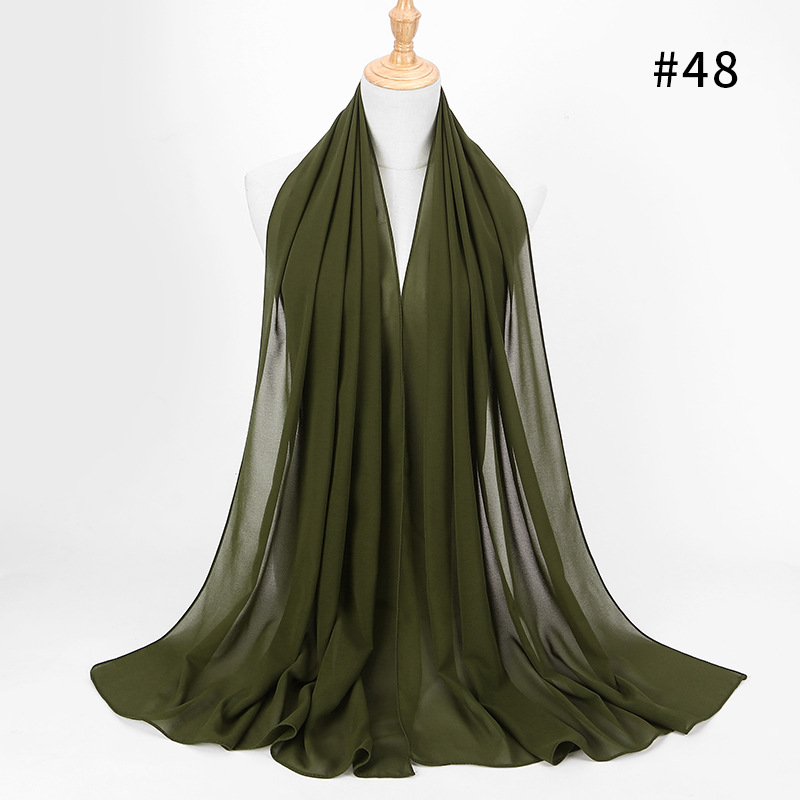 72*175cm Muslim Chiffon Hijab Shawls Scarf Women Solid Color Head Wraps Women Hijabs Scarves Ladies Foulard Femme muslim veil 72*175cm Muslim Chiffon Hijab Shawls Scarf Women Solid Color Head Wraps Women Hijabs Scarves Ladies Foulard Femme muslim veil