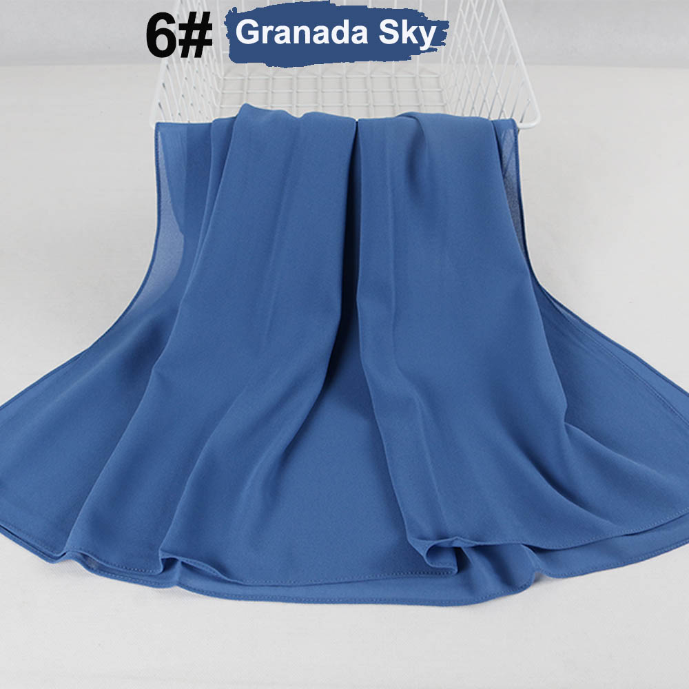 good stitching stitch plain high quality premium heavy Chiffon hijab scarf Malaysian Women's scarves hijabs long shawl shawls