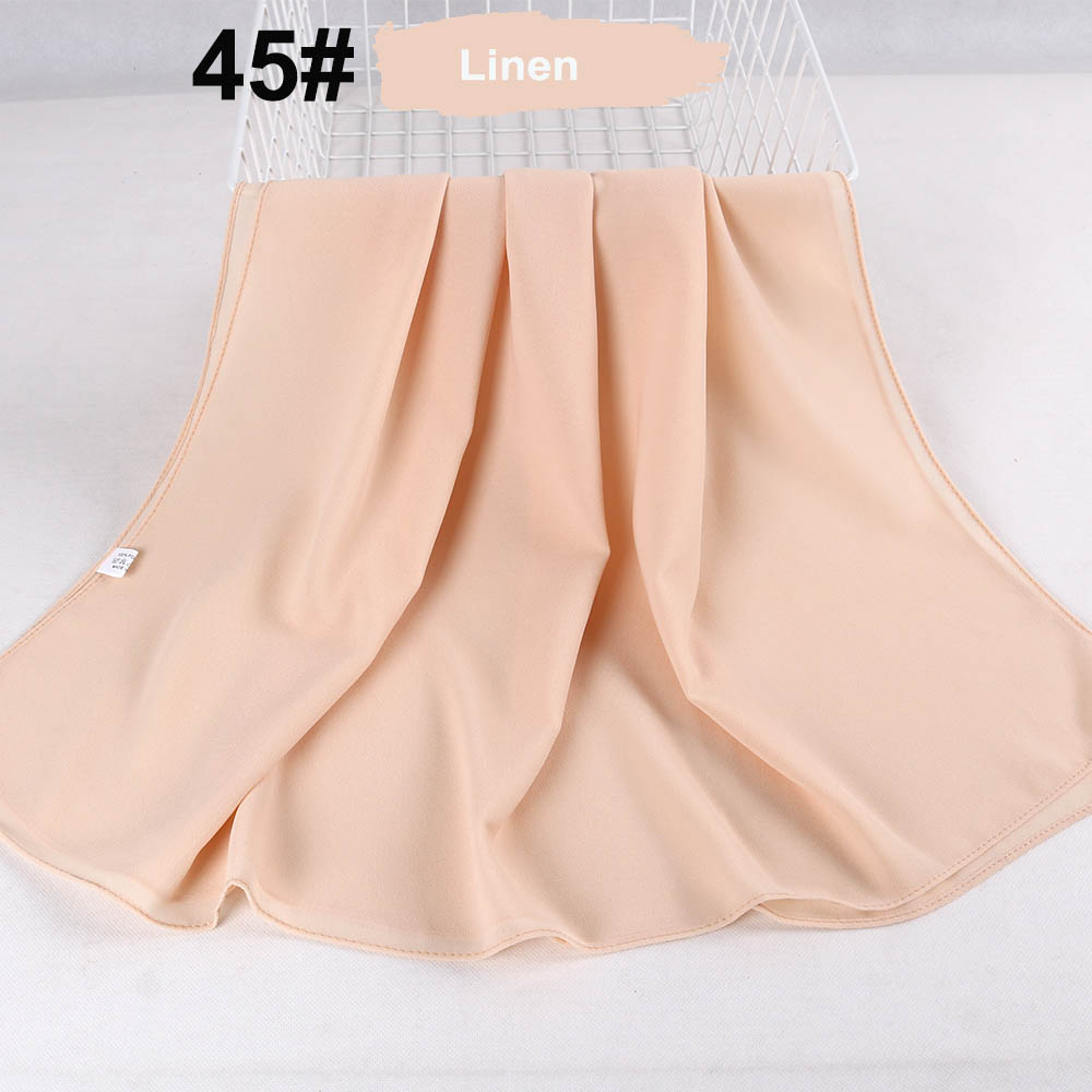 good stitching stitch plain high quality premium heavy Chiffon hijab scarf Malaysian Women's scarves hijabs long shawl shawls