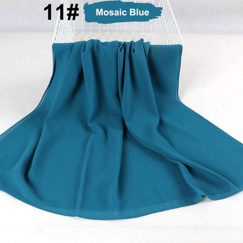 good stitching stitch plain high quality premium heavy Chiffon hijab scarf Malaysian Women's scarves hijabs long shawl shawls