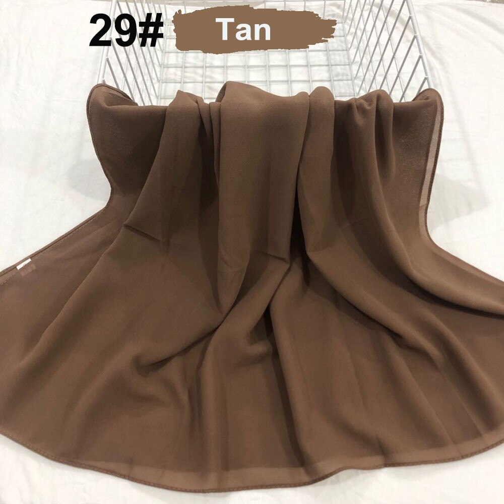 good stitching stitch plain high quality premium heavy Chiffon hijab scarf Malaysian Women's scarves hijabs long shawl shawls