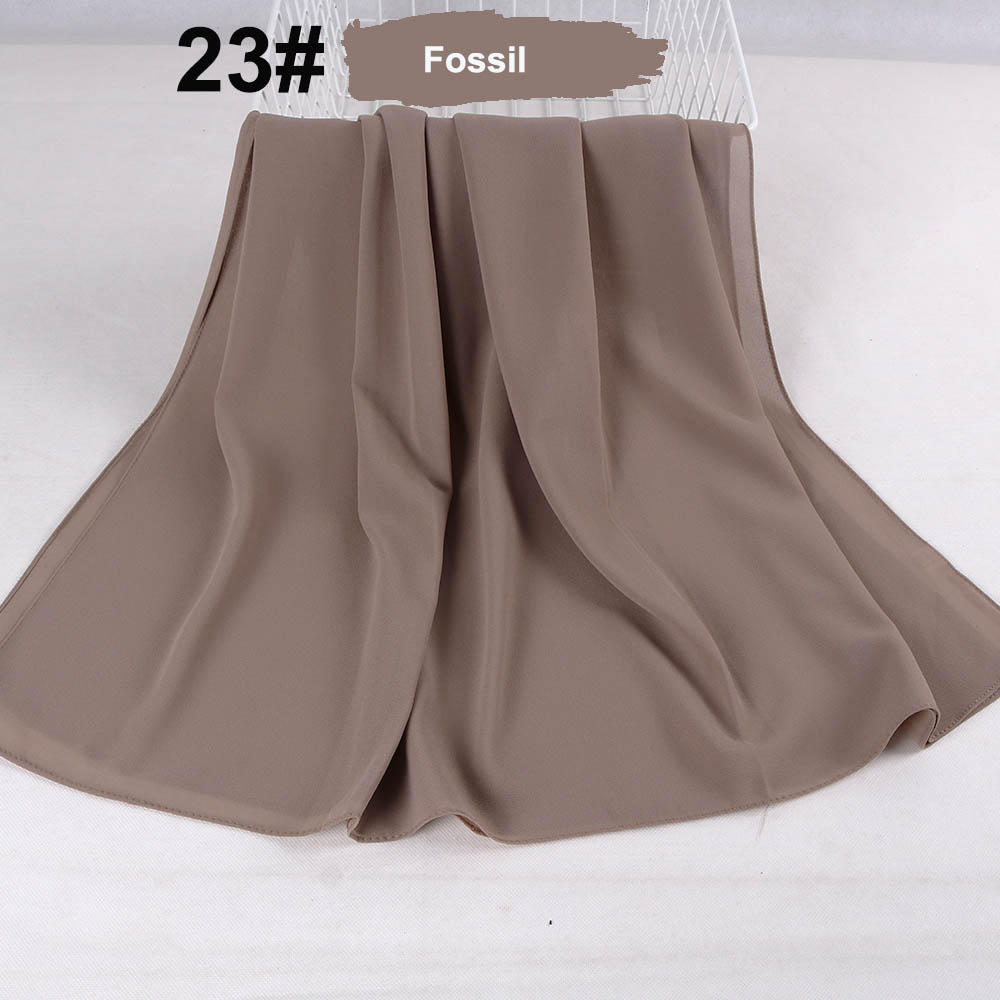 good stitching stitch plain high quality premium heavy Chiffon hijab scarf Malaysian Women's scarves hijabs long shawl shawls