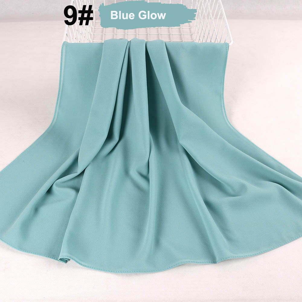 good stitching stitch plain high quality premium heavy Chiffon hijab scarf Malaysian Women's scarves hijabs long shawl shawls