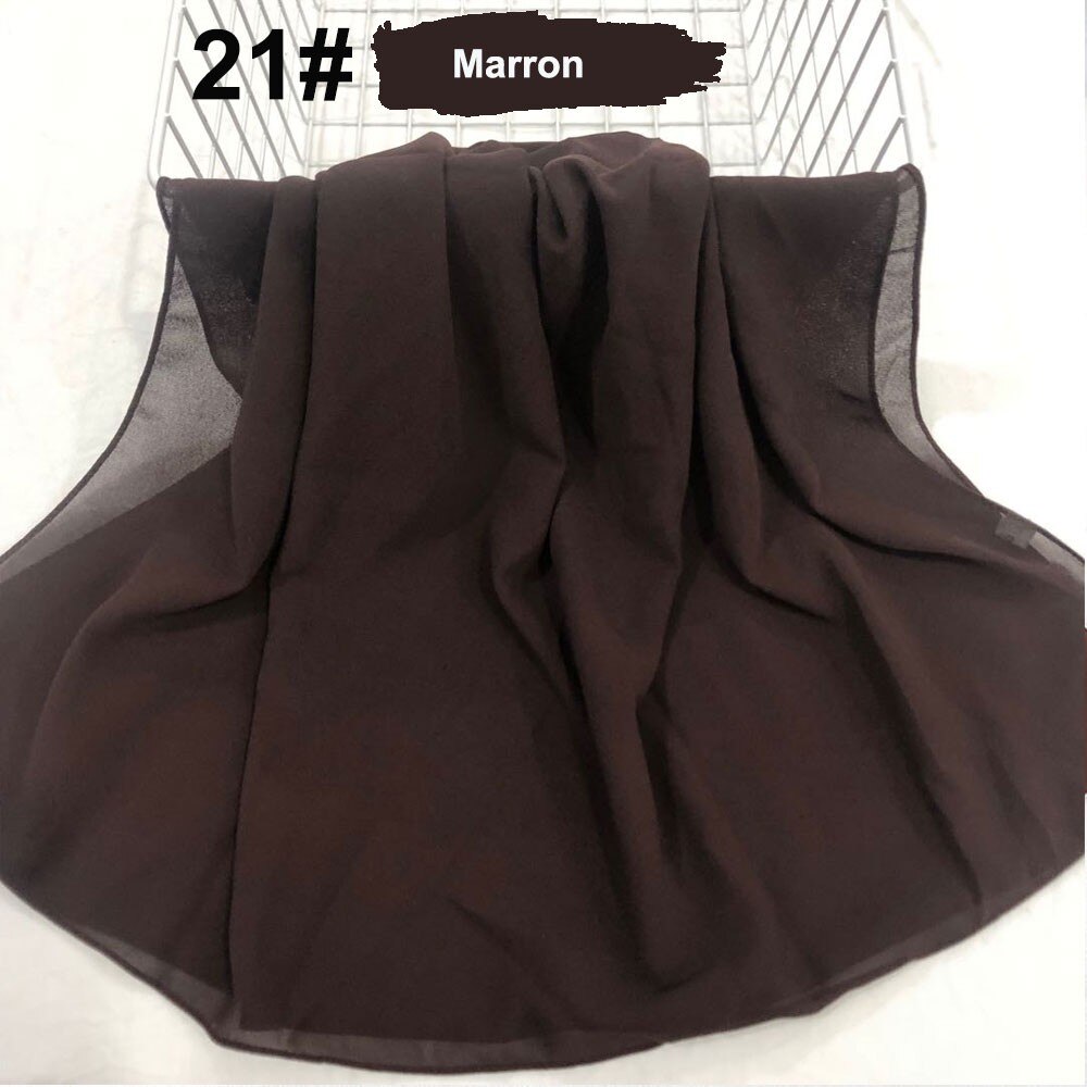 good stitching stitch plain high quality premium heavy Chiffon hijab scarf Malaysian Women's scarves hijabs long shawl shawls