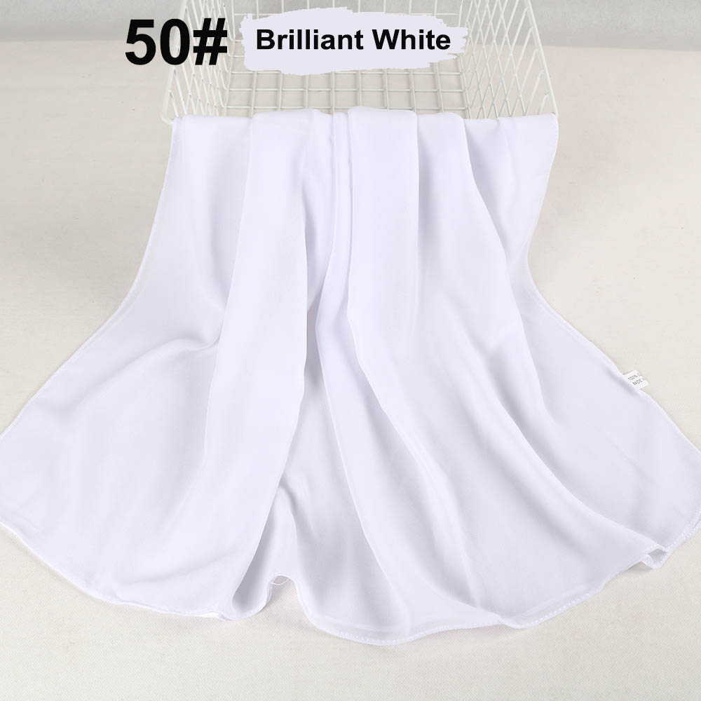 good stitching stitch plain high quality premium heavy Chiffon hijab scarf Malaysian Women's scarves hijabs long shawl shawls