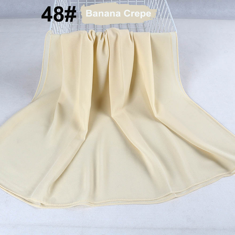 good stitching stitch plain high quality premium heavy Chiffon hijab scarf Malaysian Women's scarves hijabs long shawl shawls