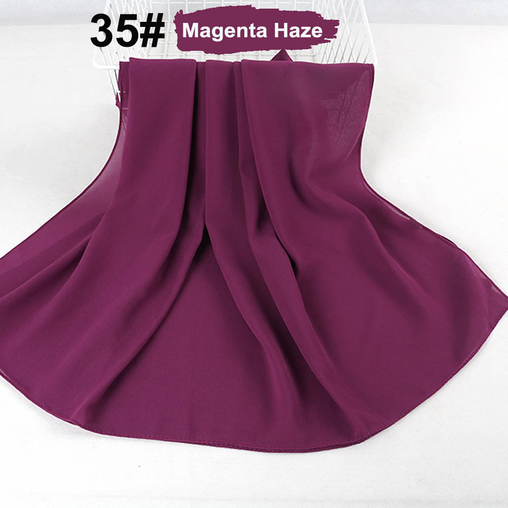 good stitching stitch plain high quality premium heavy Chiffon hijab scarf Malaysian Women's scarves hijabs long shawl shawls