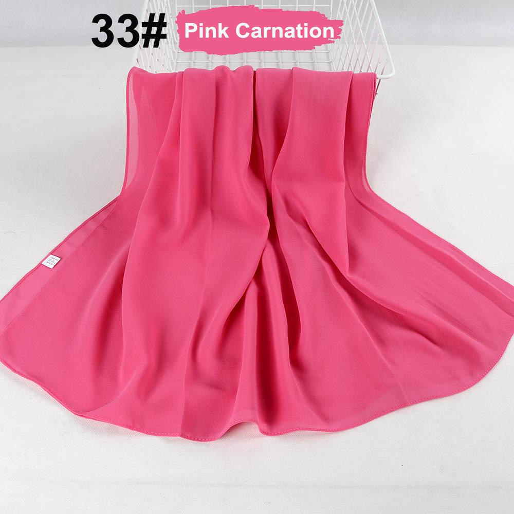 good stitching stitch plain high quality premium heavy Chiffon hijab scarf Malaysian Women's scarves hijabs long shawl shawls