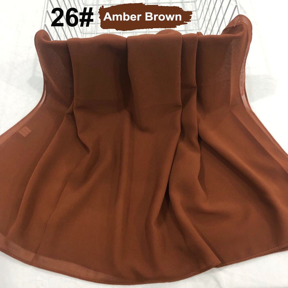 good stitching stitch plain high quality premium heavy Chiffon hijab scarf Malaysian Women's scarves hijabs long shawl shawls