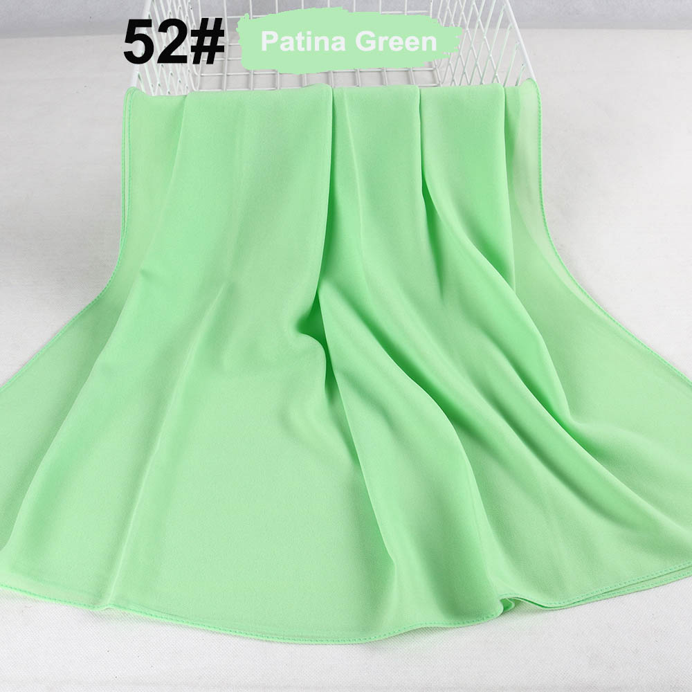 good stitching stitch plain high quality premium heavy Chiffon hijab scarf Malaysian Women's scarves hijabs long shawl shawls