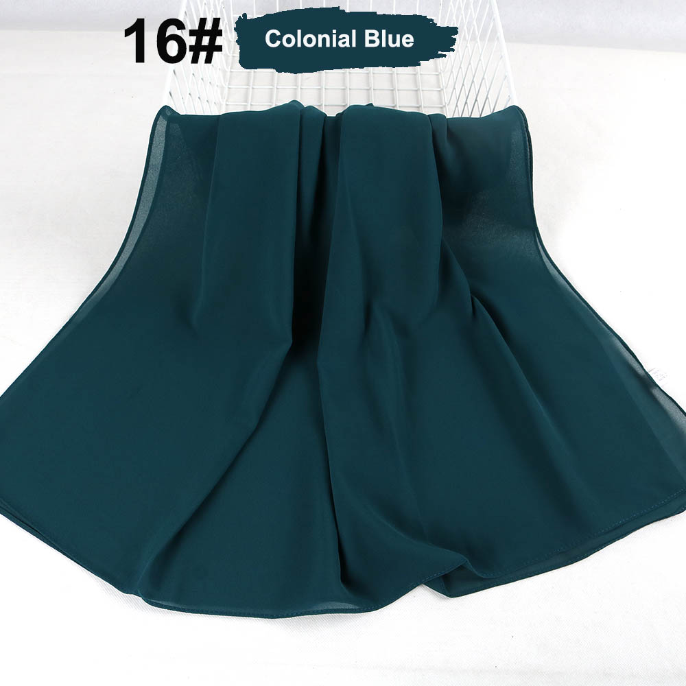 good stitching stitch plain high quality premium heavy Chiffon hijab scarf Malaysian Women's scarves hijabs long shawl shawls