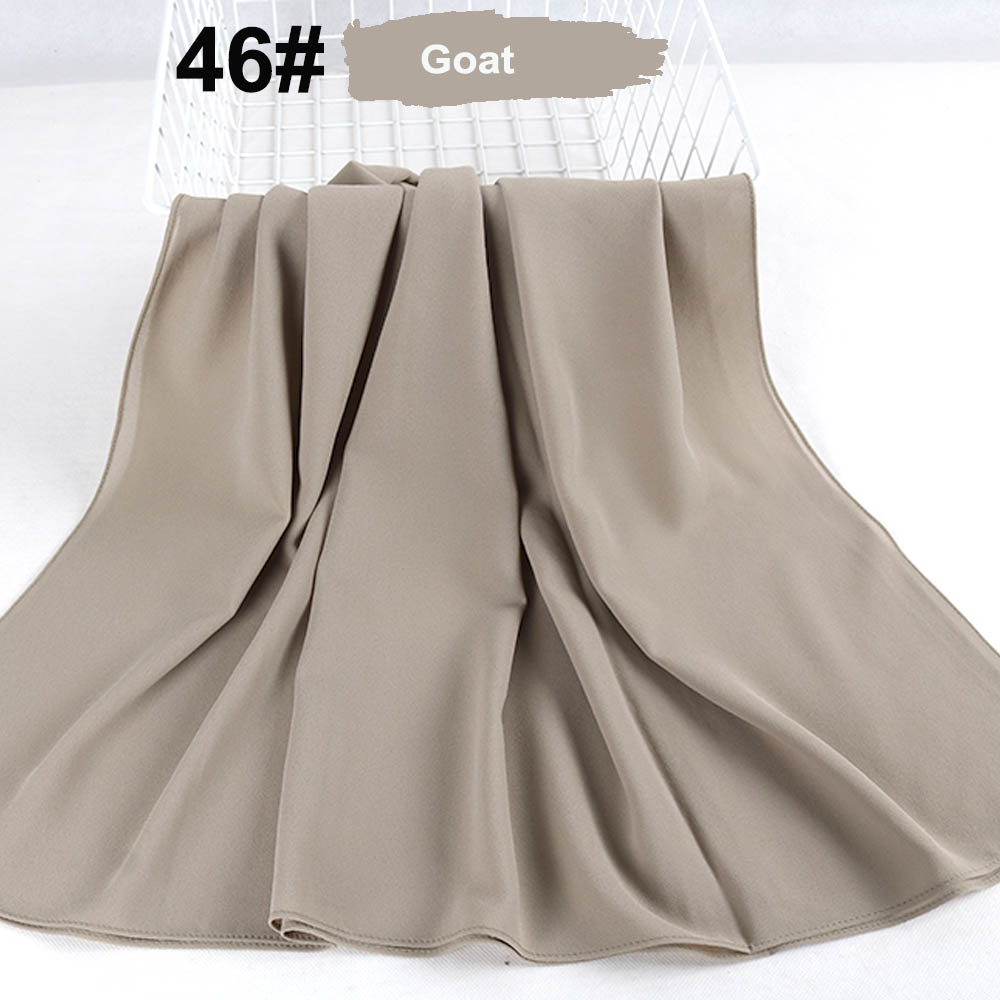 good stitching stitch plain high quality premium heavy Chiffon hijab scarf Malaysian Women's scarves hijabs long shawl shawls