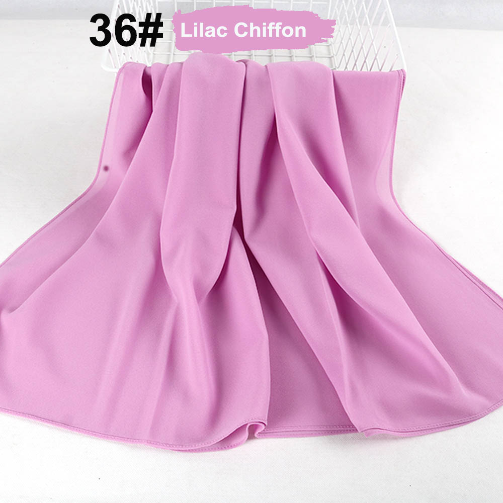 good stitching stitch plain high quality premium heavy Chiffon hijab scarf Malaysian Women's scarves hijabs long shawl shawls