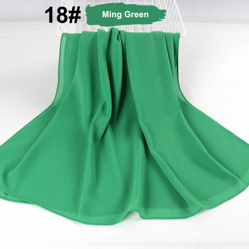 good stitching stitch plain high quality premium heavy Chiffon hijab scarf Malaysian Women's scarves hijabs long shawl shawls