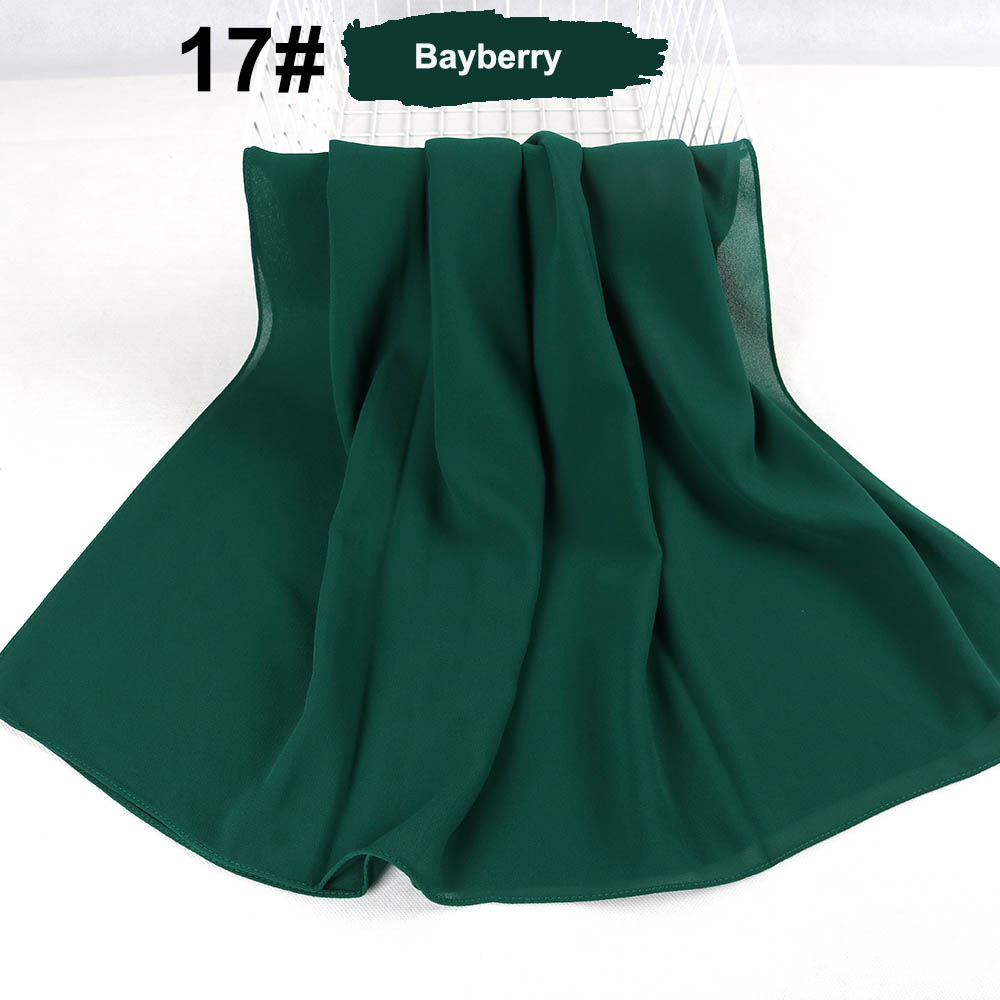 good stitching stitch plain high quality premium heavy Chiffon hijab scarf Malaysian Women's scarves hijabs long shawl shawls