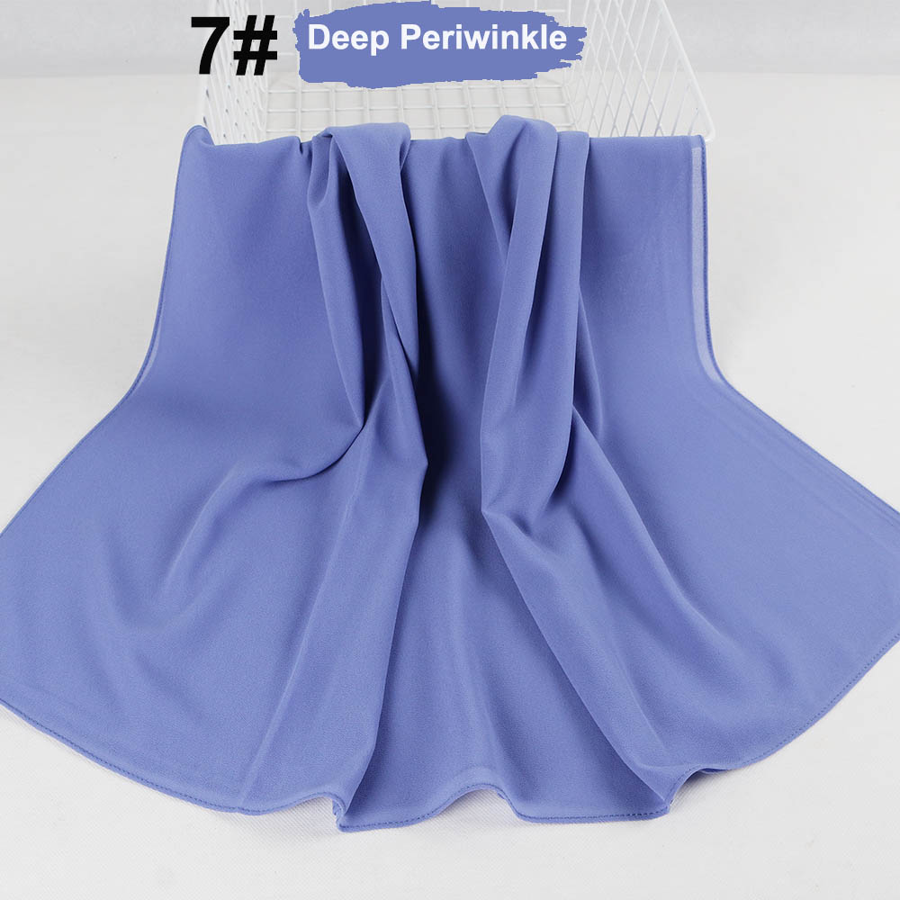 good stitching stitch plain high quality premium heavy Chiffon hijab scarf Malaysian Women's scarves hijabs long shawl shawls