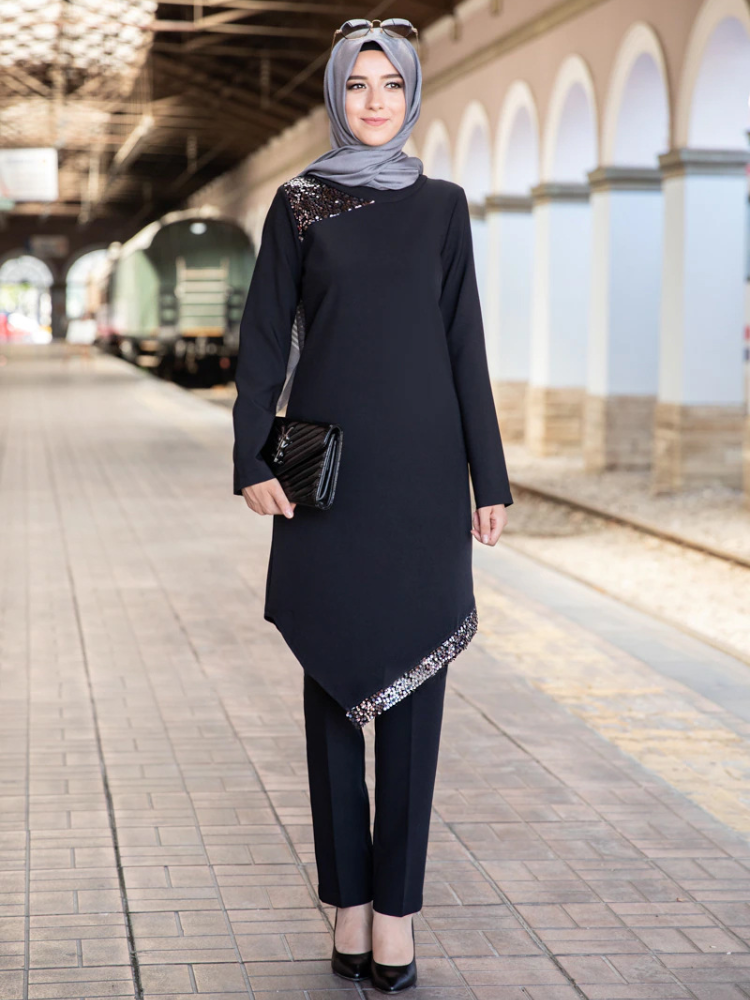 Eid Abaya Turkey Muslim Hijab Kaftan Dubai Set Caftan Turkish Islamic Clothing Ramadan Dresses For Women Ropa Suit M ~ 4XL