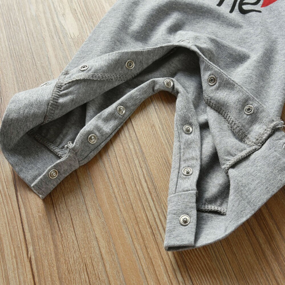 Baby Boys Girls Romper Cotton Long Sleeve Letter Mom Plus Dad Equal Me Jumpsuit Infant Clothing Autumn Newborn Baby Clothes