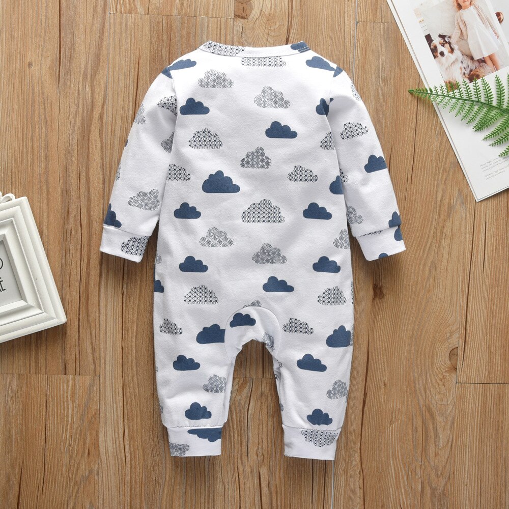 Newborn Baby Boys Girls Romper Infant Clothes Cute Clouds Printed Long Sleeve jumpsuit Toddler Baby Clothing Pajamas