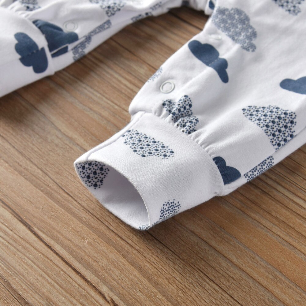 Newborn Baby Boys Girls Romper Infant Clothes Cute Clouds Printed Long Sleeve jumpsuit Toddler Baby Clothing Pajamas