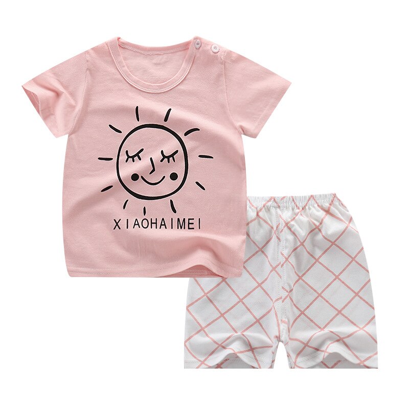 2018 Summer Girls Clothing sets Children's clothing Girl Short sleeve T-shirt + Pant Fashion Style New Arrival Kids clothes