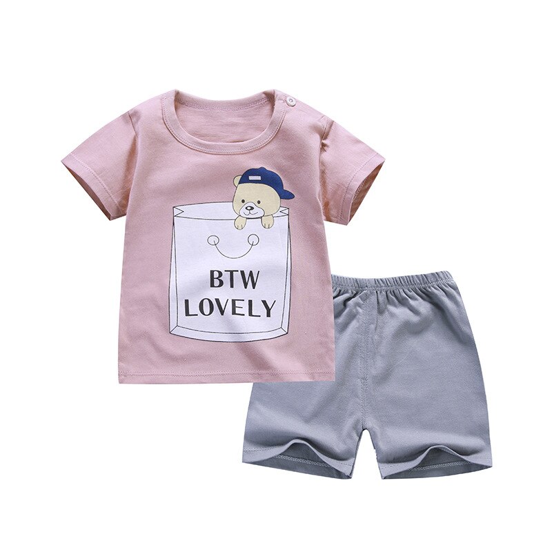 2018 Summer Girls Clothing sets Children's clothing Girl Short sleeve T-shirt + Pant Fashion Style New Arrival Kids clothes