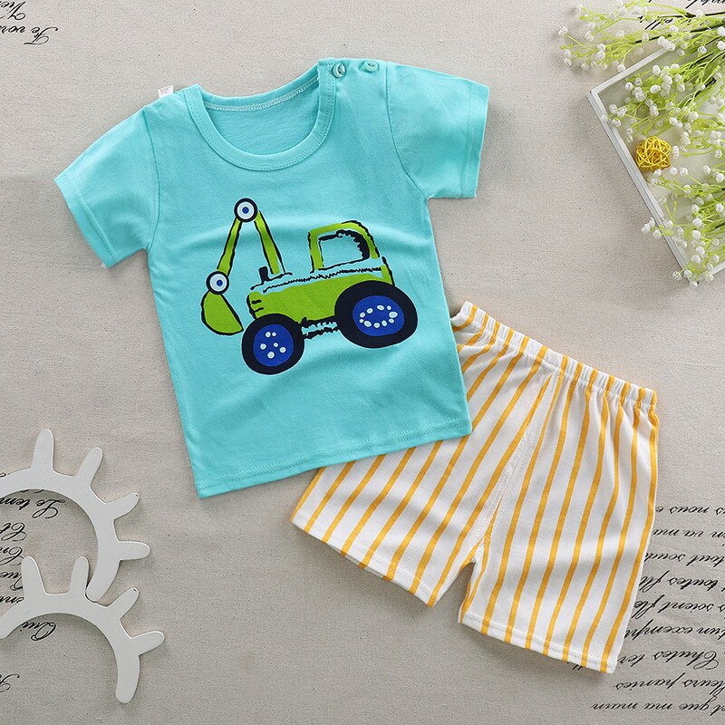 2018 Summer Girls Clothing sets Children's clothing Girl Short sleeve T-shirt + Pant Fashion Style New Arrival Kids clothes