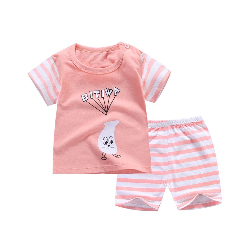 2018 Summer Girls Clothing sets Children's clothing Girl Short sleeve T-shirt + Pant Fashion Style New Arrival Kids clothes