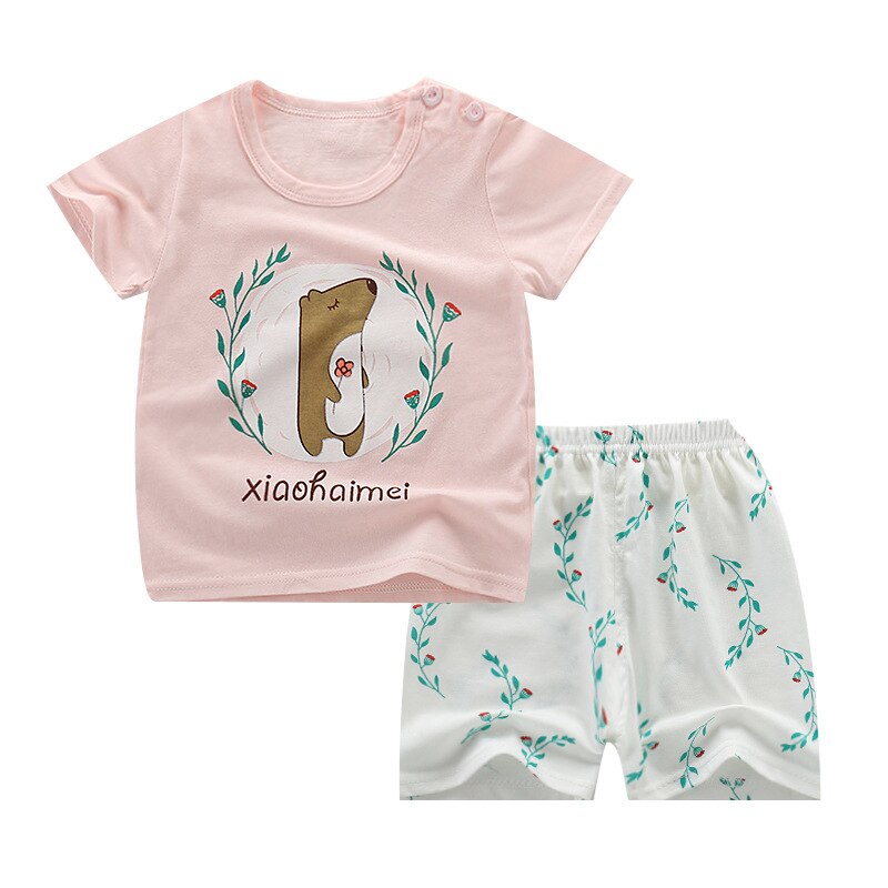 2018 Summer Girls Clothing sets Children's clothing Girl Short sleeve T-shirt + Pant Fashion Style New Arrival Kids clothes