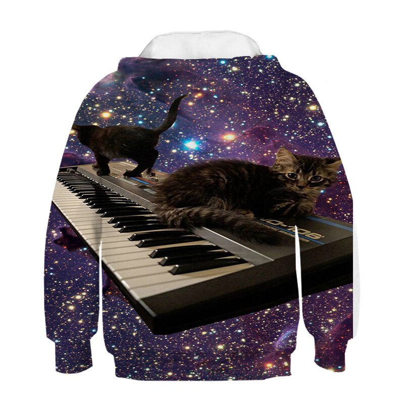 New 3D Cute Cat Hoodie For Teens Girls Kids Sweatshirt Children's Clothing Pullovers Outwear Autumn Tops Costume Long Sleeve