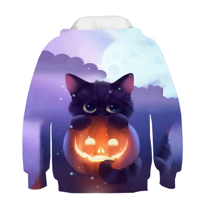 New 3D Cute Cat Hoodie For Teens Girls Kids Sweatshirt Children's Clothing Pullovers Outwear Autumn Tops Costume Long Sleeve