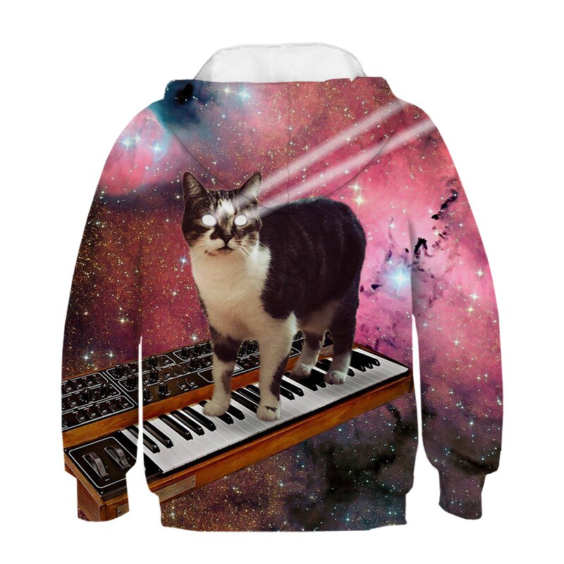 New 3D Cute Cat Hoodie For Teens Girls Kids Sweatshirt Children's Clothing Pullovers Outwear Autumn Tops Costume Long Sleeve